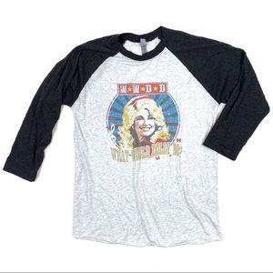 Dolly Parton Women’s Graphic Baseball Tee Size S